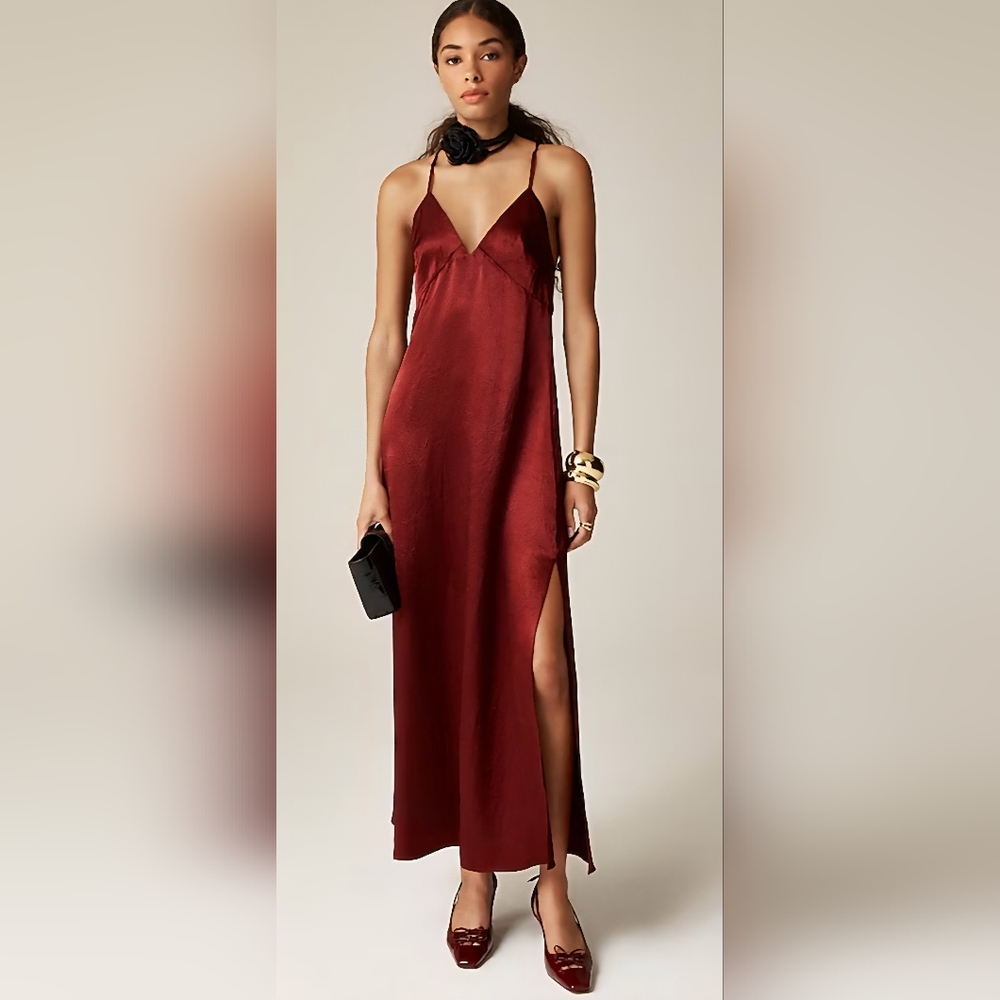 J. Crew  Burgandy Maxi Dress